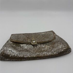 1960s Whiting & Davis Gold Mesh Envelope Clutch